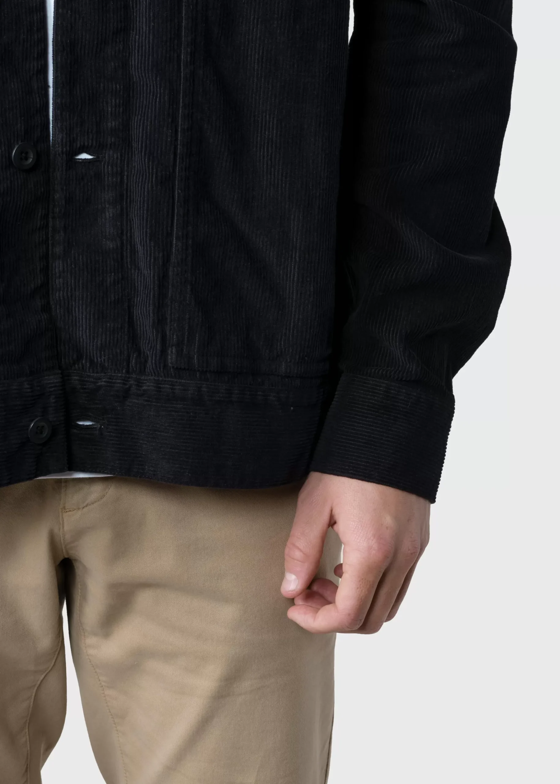 Klitmoller Collective Jacken-niklas-corduroy-overshirt - Black Navy/black