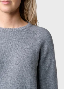 Klitmoller Collective Strick-Nina knit - Light grey Navy
