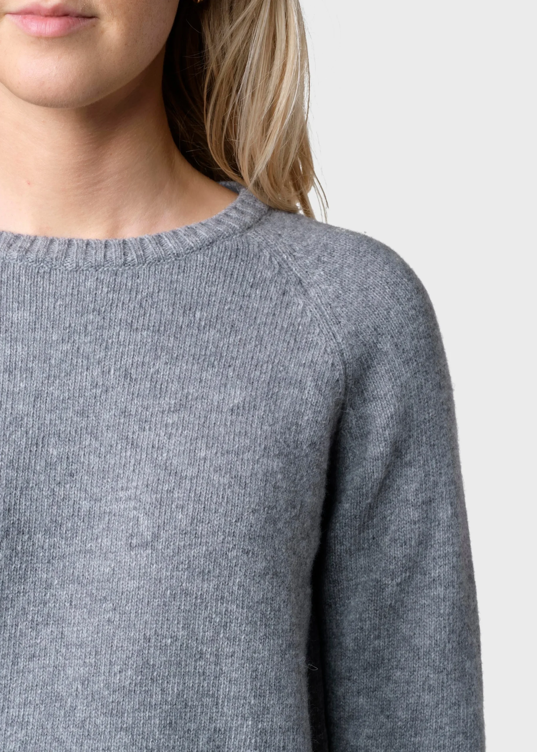 Klitmoller Collective Strick-Nina knit - Light grey Navy