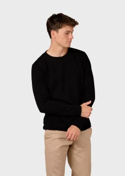 Klitmoller Collective Strick-Noah knit - Black Creammelange