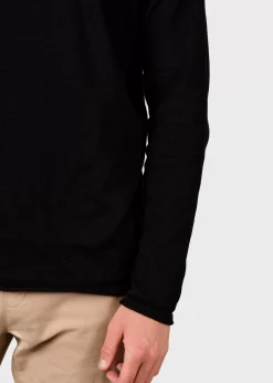 Klitmoller Collective Strick-Noah knit - Black Creammelange