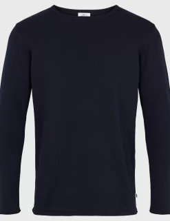 Klitmoller Collective Strick-Noah knit - Black Creammelange