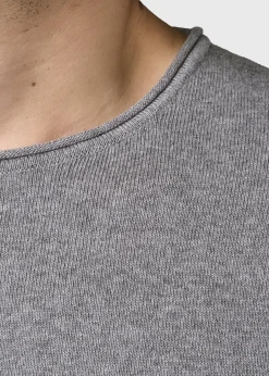 Klitmoller Collective Strick-Noah knit - Light grey Creammelange