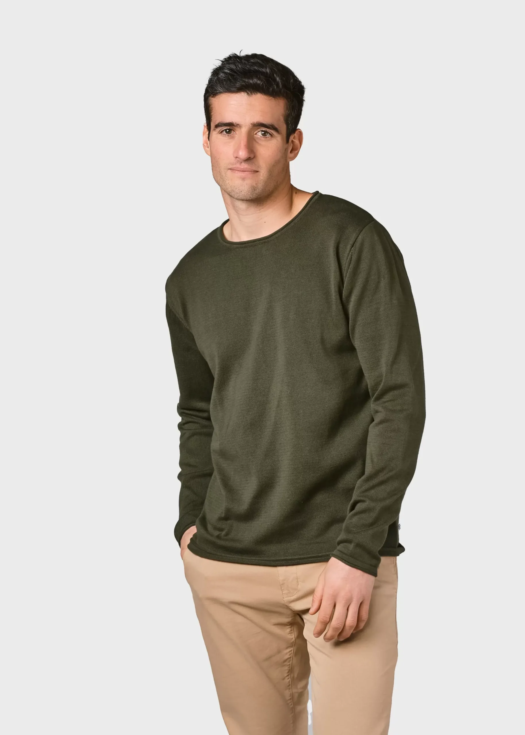 Klitmoller Collective Strick-Noah knit - Navy Creammelange