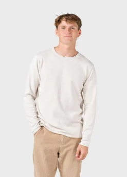 Klitmoller Collective Strick-Noah knit - Olive Creammelange