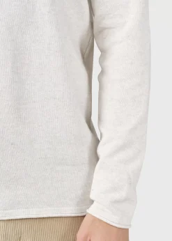 Klitmoller Collective Strick-Noah knit - Pastel grey Creammelange