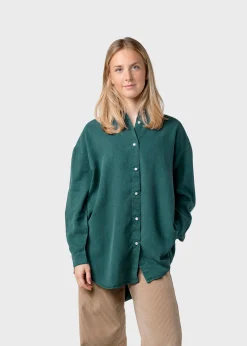 Klitmoller Collective Hemden-Ofelia lyocell shirt - Moss Green Lemonsorbet