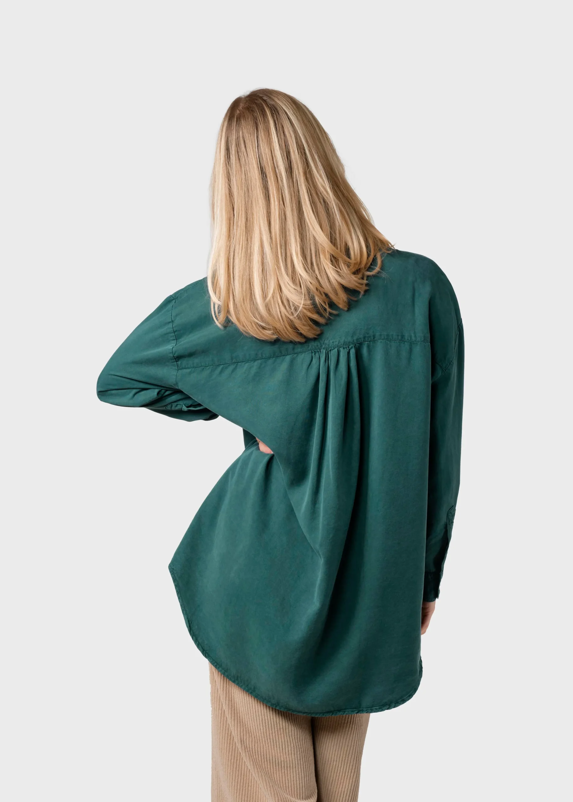 Klitmoller Collective Hemden-Ofelia lyocell shirt - Moss Green Lemonsorbet