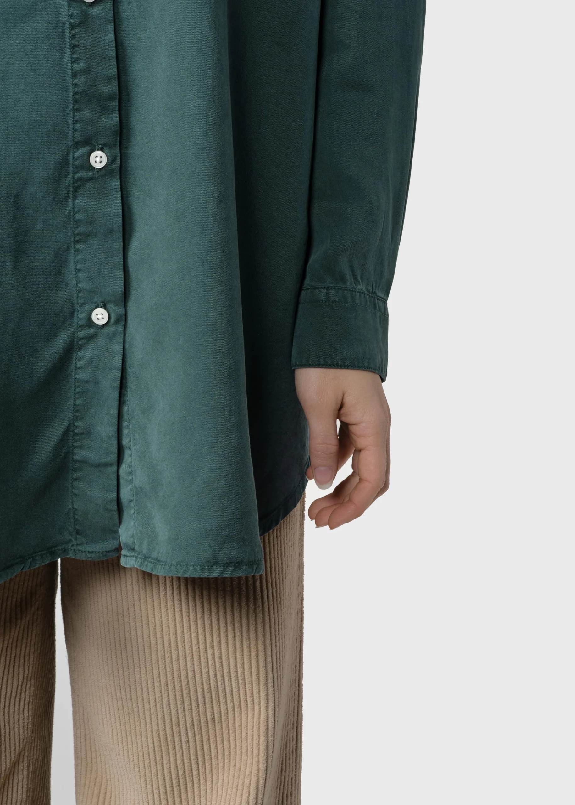 Klitmoller Collective Hemden-Ofelia lyocell shirt - Moss Green Lemonsorbet