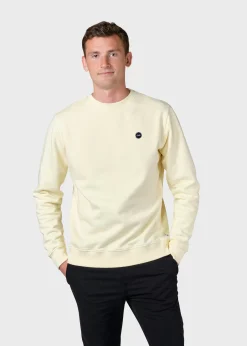 Klitmoller Collective Sweatshirts-Olaf crew - Lemon sorbet Anthracitemelange