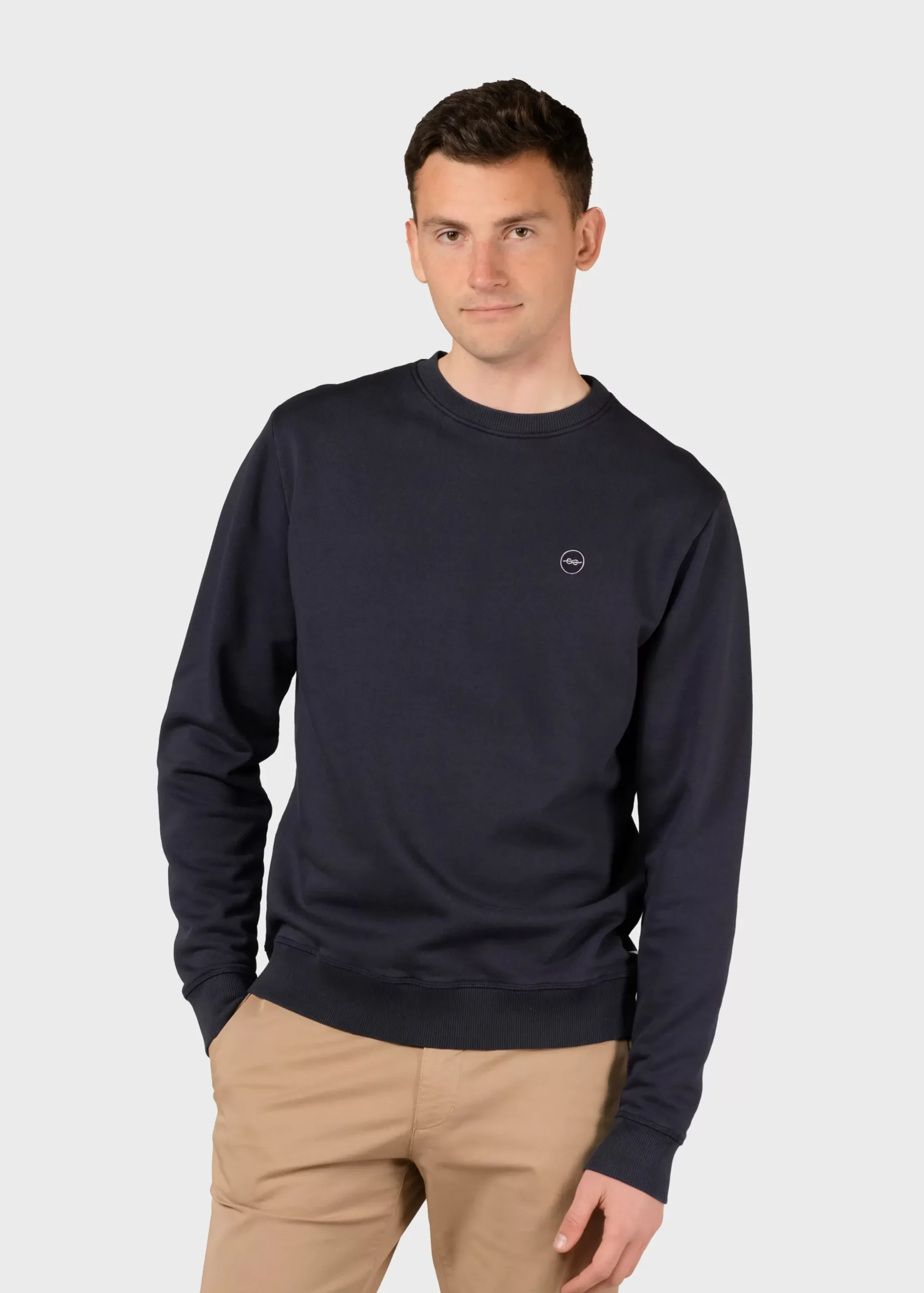 Klitmoller Collective Sweatshirts-Olaf crew - Navy Anthracitemelange
