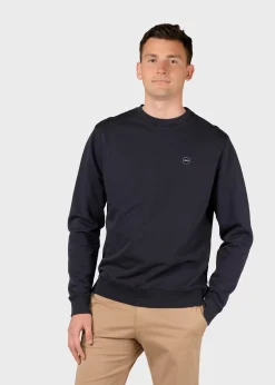 Klitmoller Collective Sweatshirts-Olaf crew - Navy Anthracitemelange