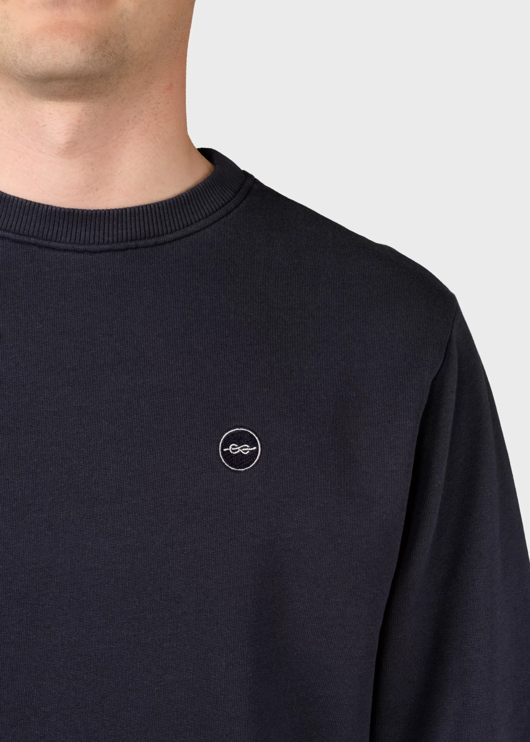 Klitmoller Collective Sweatshirts-Olaf crew - Navy Anthracitemelange