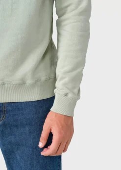 Klitmoller Collective Sweatshirts-Olaf crew - Sage Anthracitemelange
