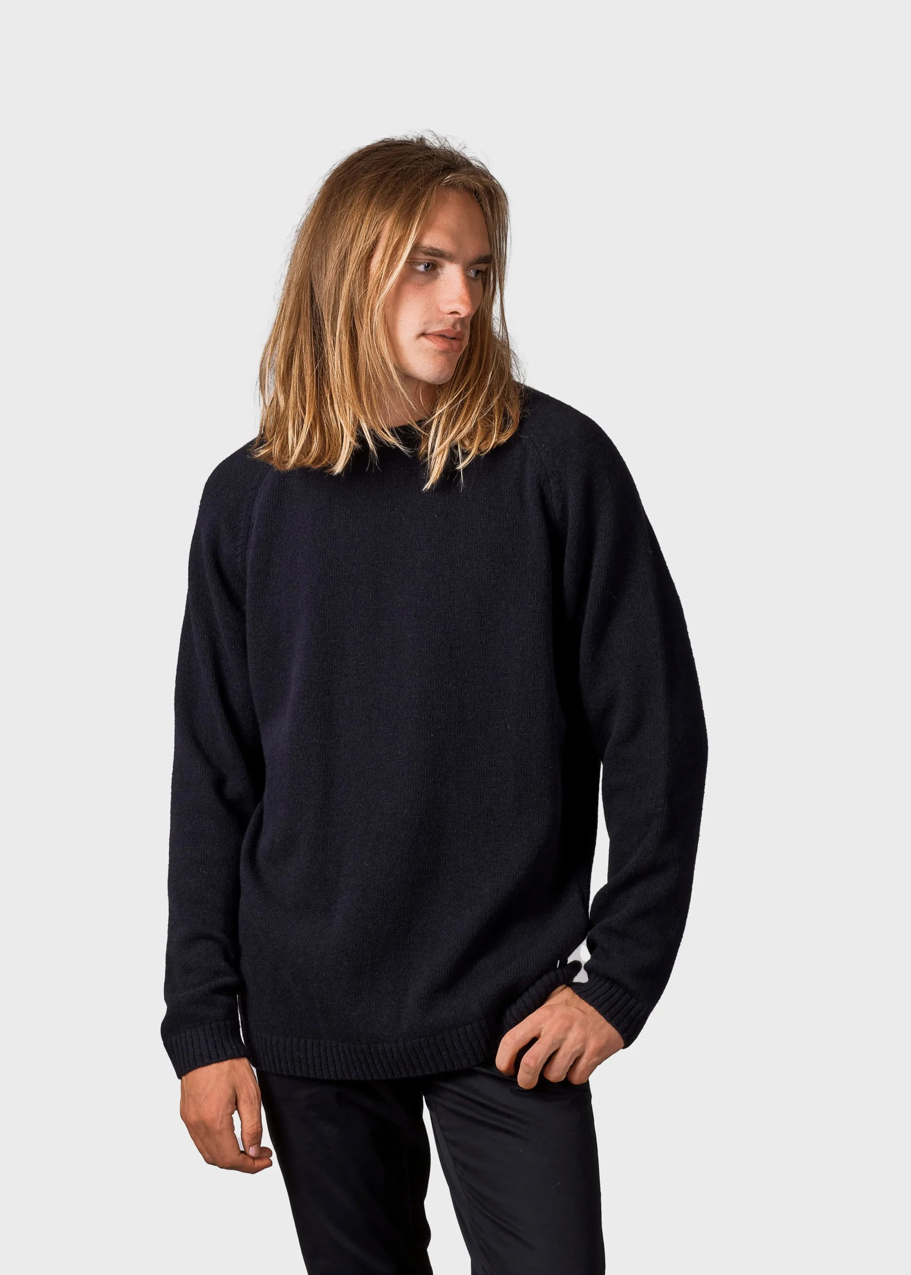 Klitmoller Collective Strick-Ole knit - Black MossGreen