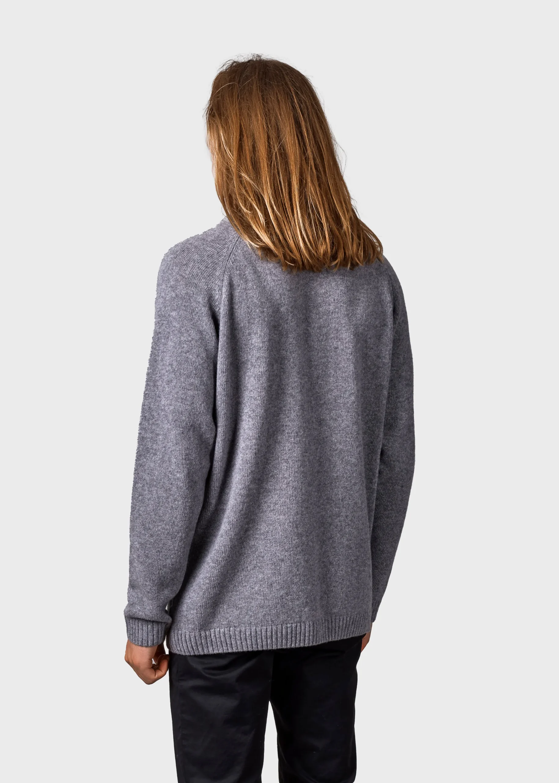 Klitmoller Collective Strick-Ole knit - Light grey MossGreen