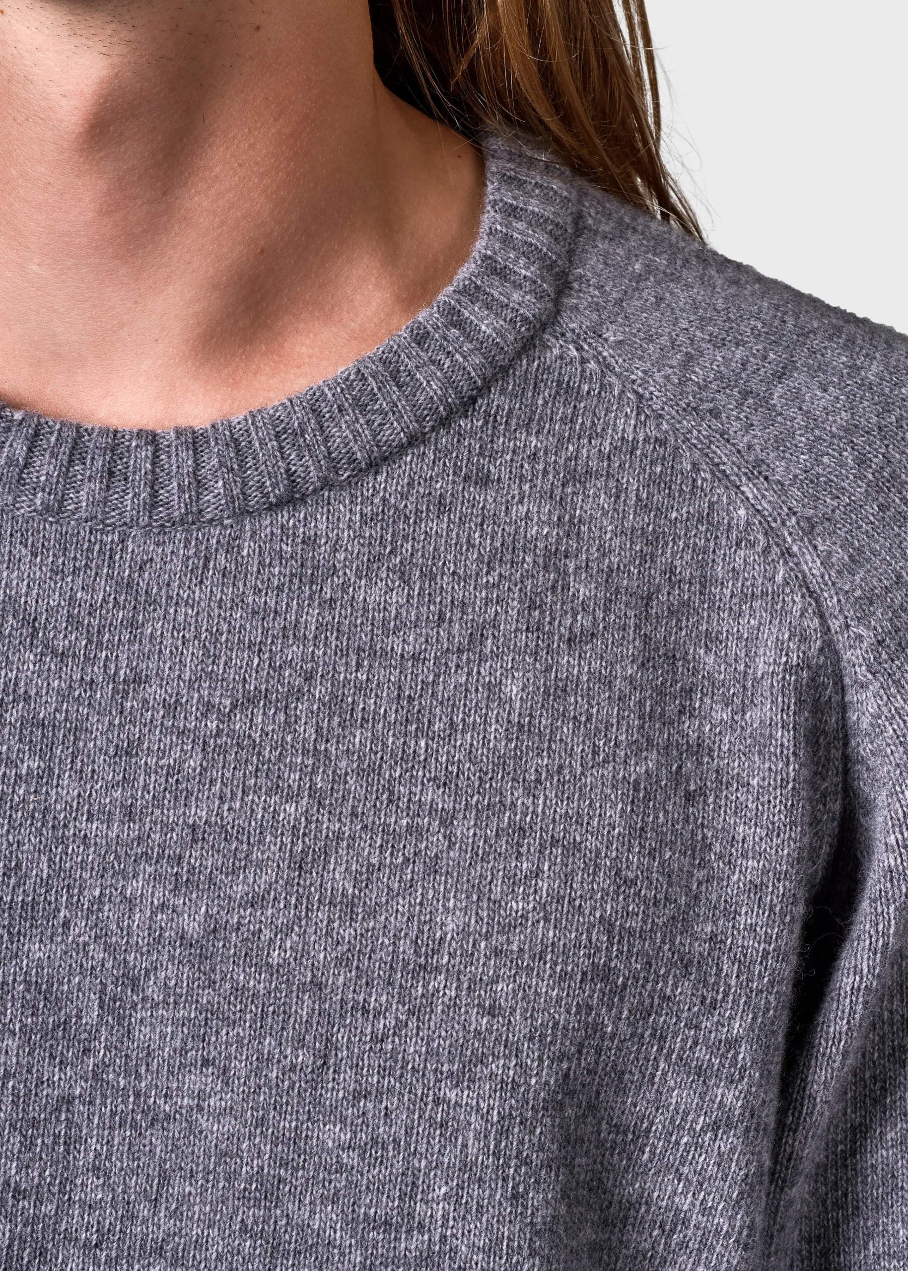Klitmoller Collective Strick-Ole knit - Light grey MossGreen