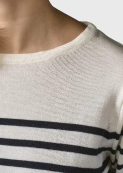 Klitmoller Collective Strick-Paula knit - Cream/navy Navy/cream
