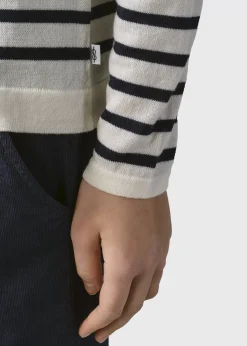 Klitmoller Collective Strick-Paula knit - Cream/navy Navy/cream