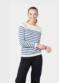 Klitmoller Collective Strick-Paula knit - Cream/ocean Navy/cream