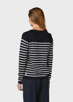 Klitmoller Collective Strick-Paula knit - Navy/cream