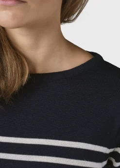 Klitmoller Collective Strick-Paula knit - Navy/cream