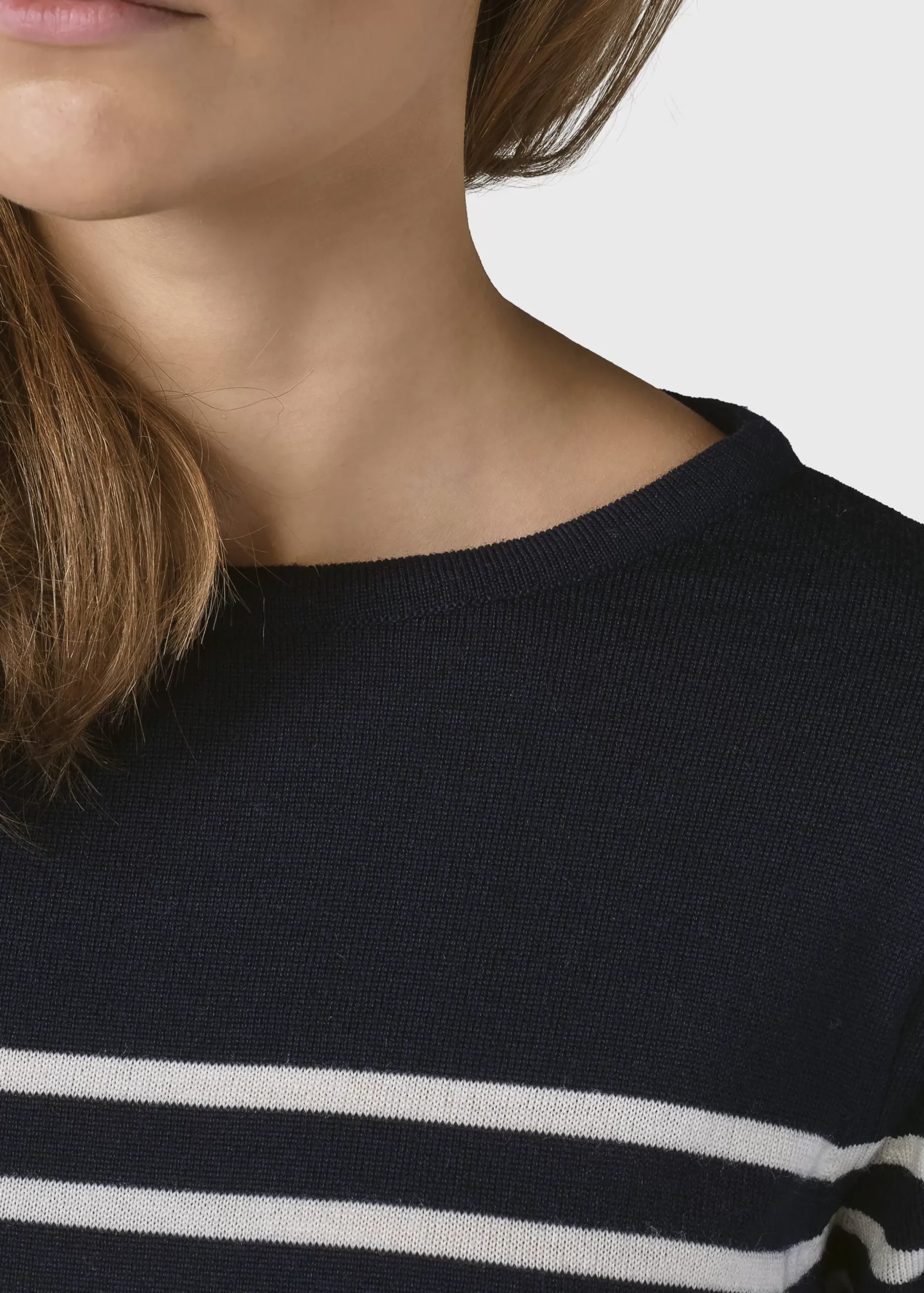 Klitmoller Collective Strick-Paula knit - Navy/cream
