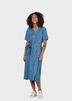 Klitmoller Collective Kleider-Pernille dress - Light blue chambrey Lightbluechambrey