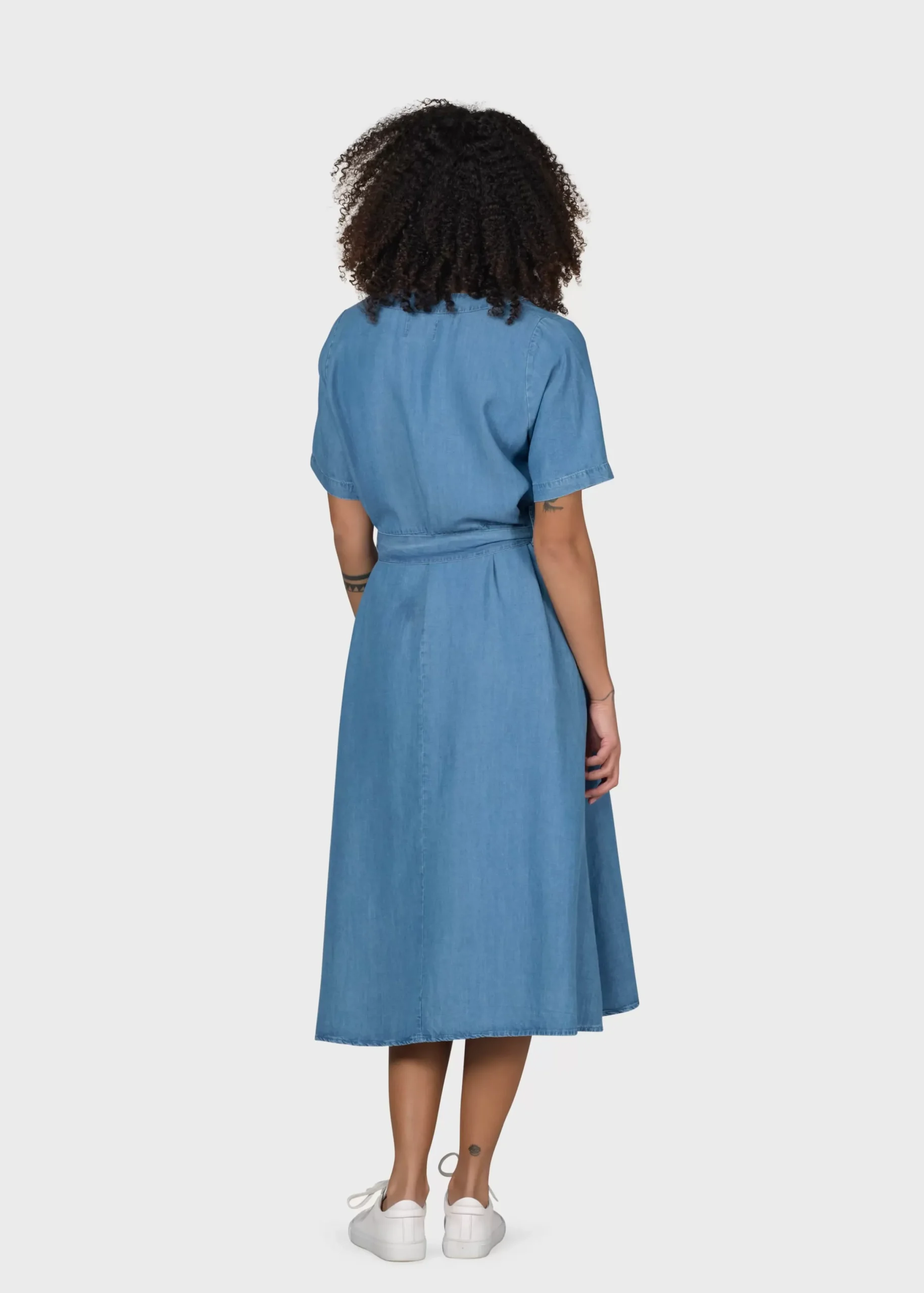 Klitmoller Collective Kleider-Pernille dress - Light blue chambrey Lightbluechambrey