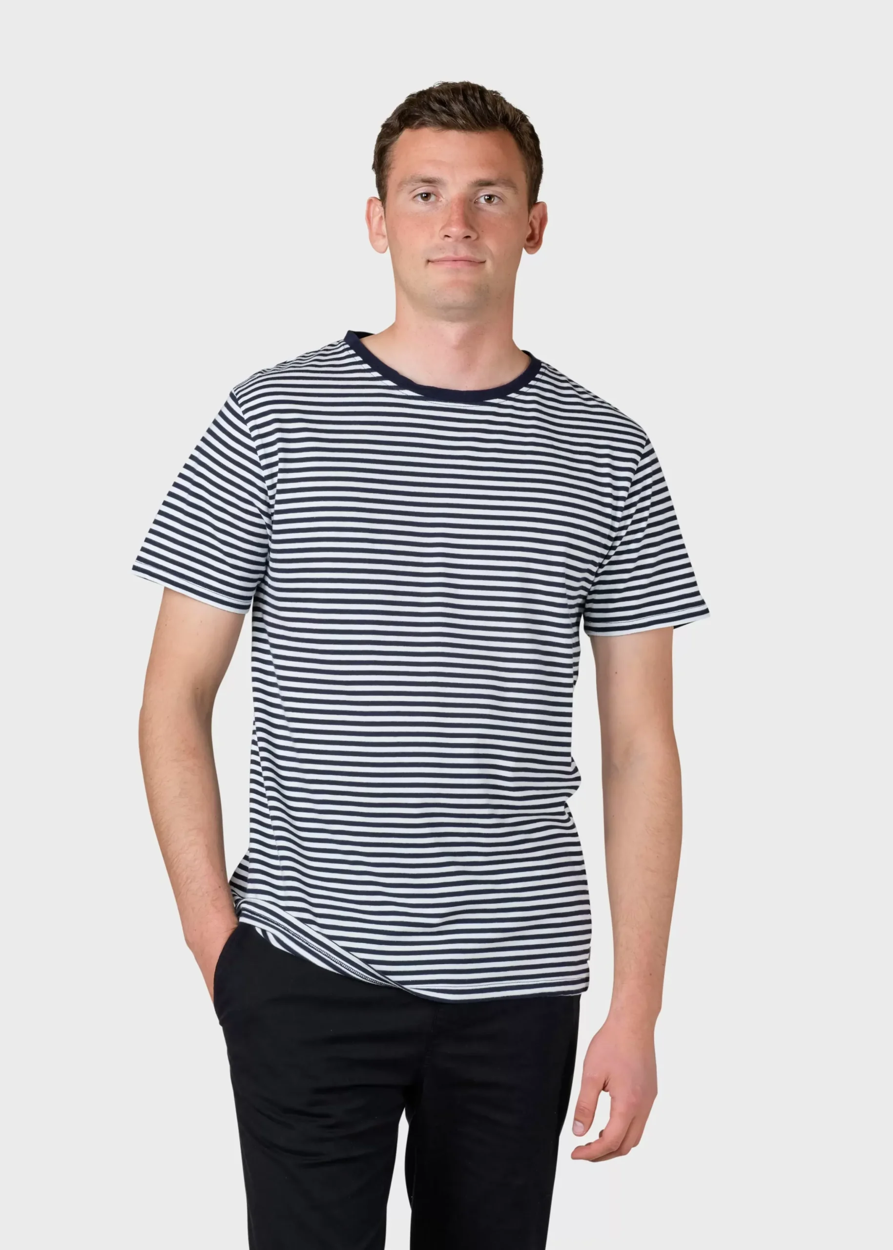 Klitmoller Collective T-shirts-Piet tee - Cream/navy Cream/sand