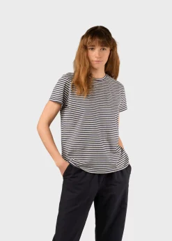 Klitmoller Collective T-shirts-Pil tee - Cream/navy