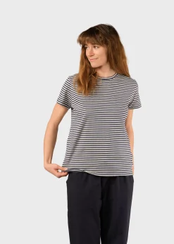 Klitmoller Collective T-shirts-Pil tee - Cream/navy