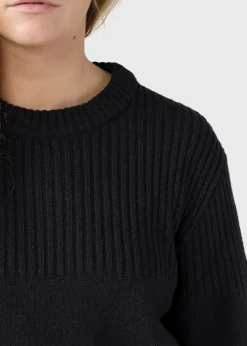 Klitmoller Collective Strick-Rachel knit - Black MossGreen