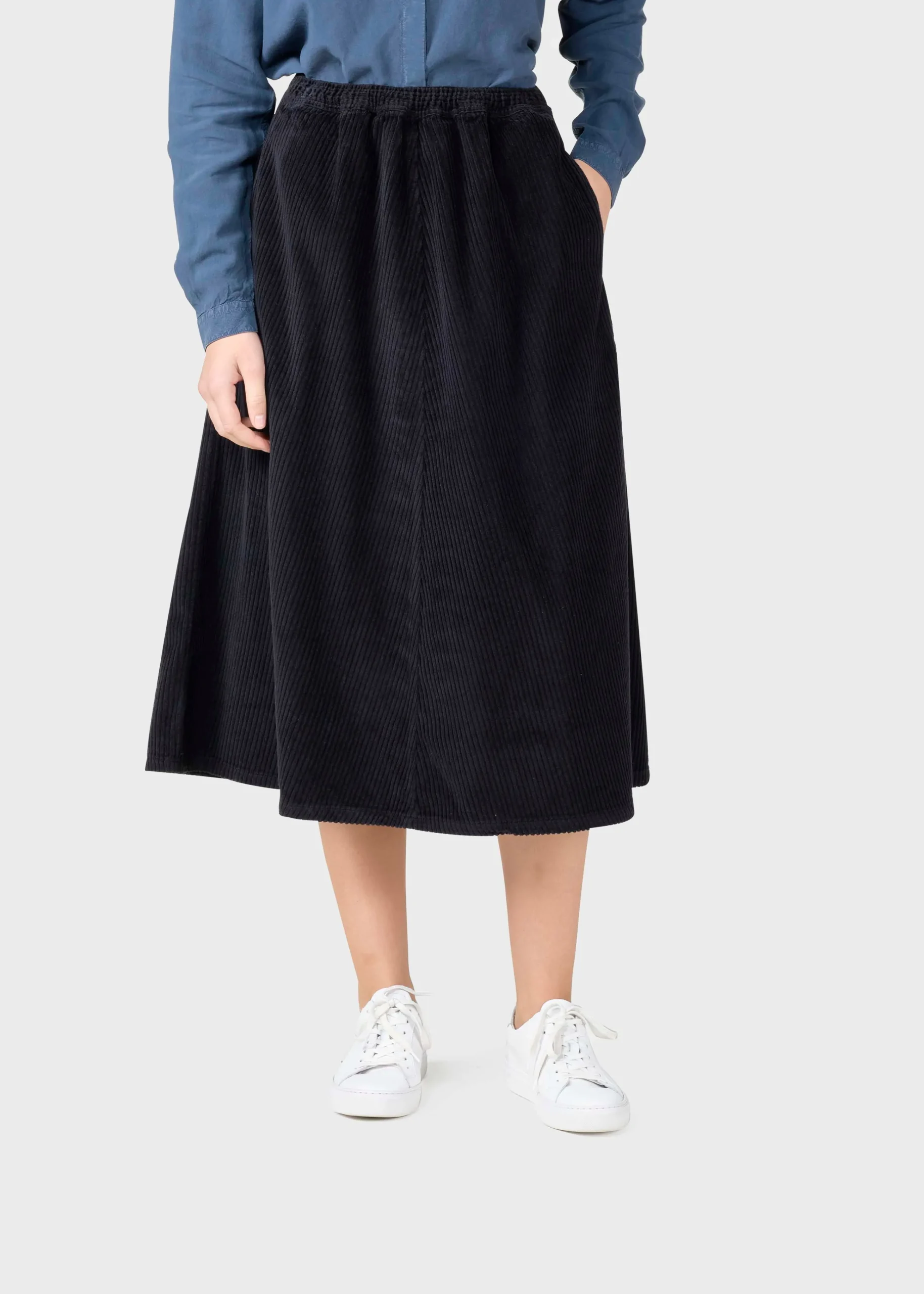 Klitmoller Collective Röcke-Ramona cord skirt - Black Oak