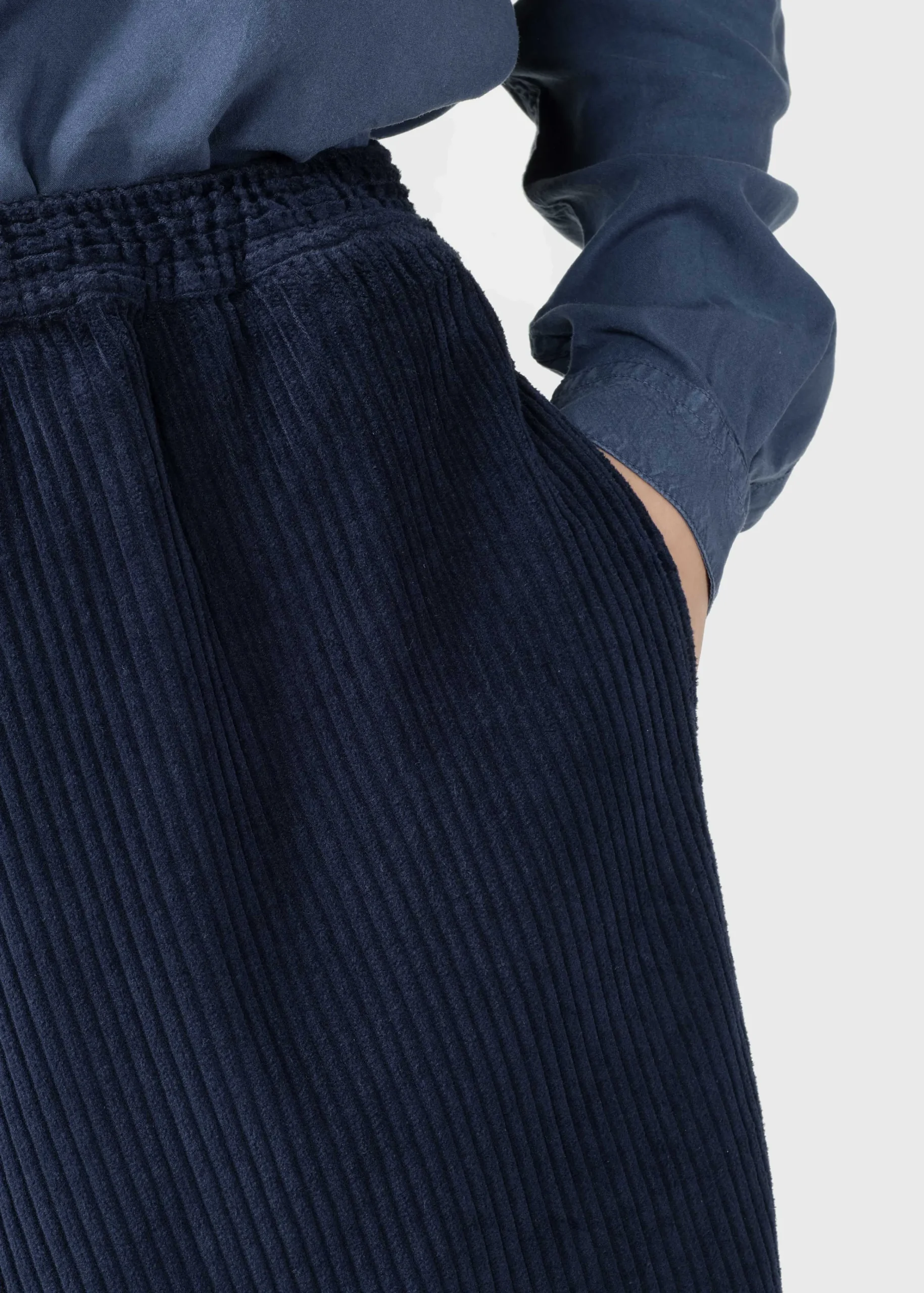 Klitmoller Collective Röcke-Ramona cord skirt - Navy Oak