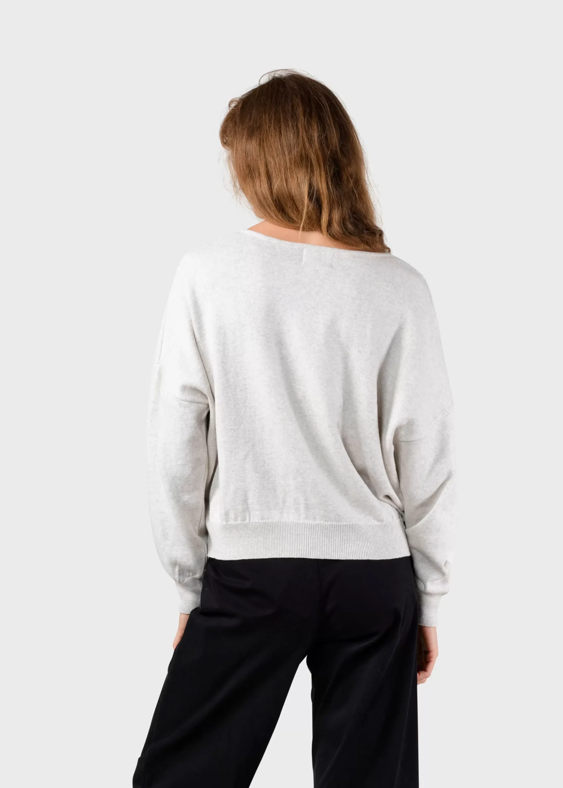 Klitmoller Collective Strick-Randi knit - Cream melange Lemonsorbet