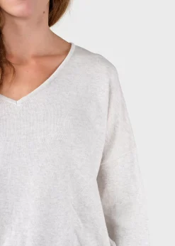 Klitmoller Collective Strick-Randi knit - Cream melange Lemonsorbet
