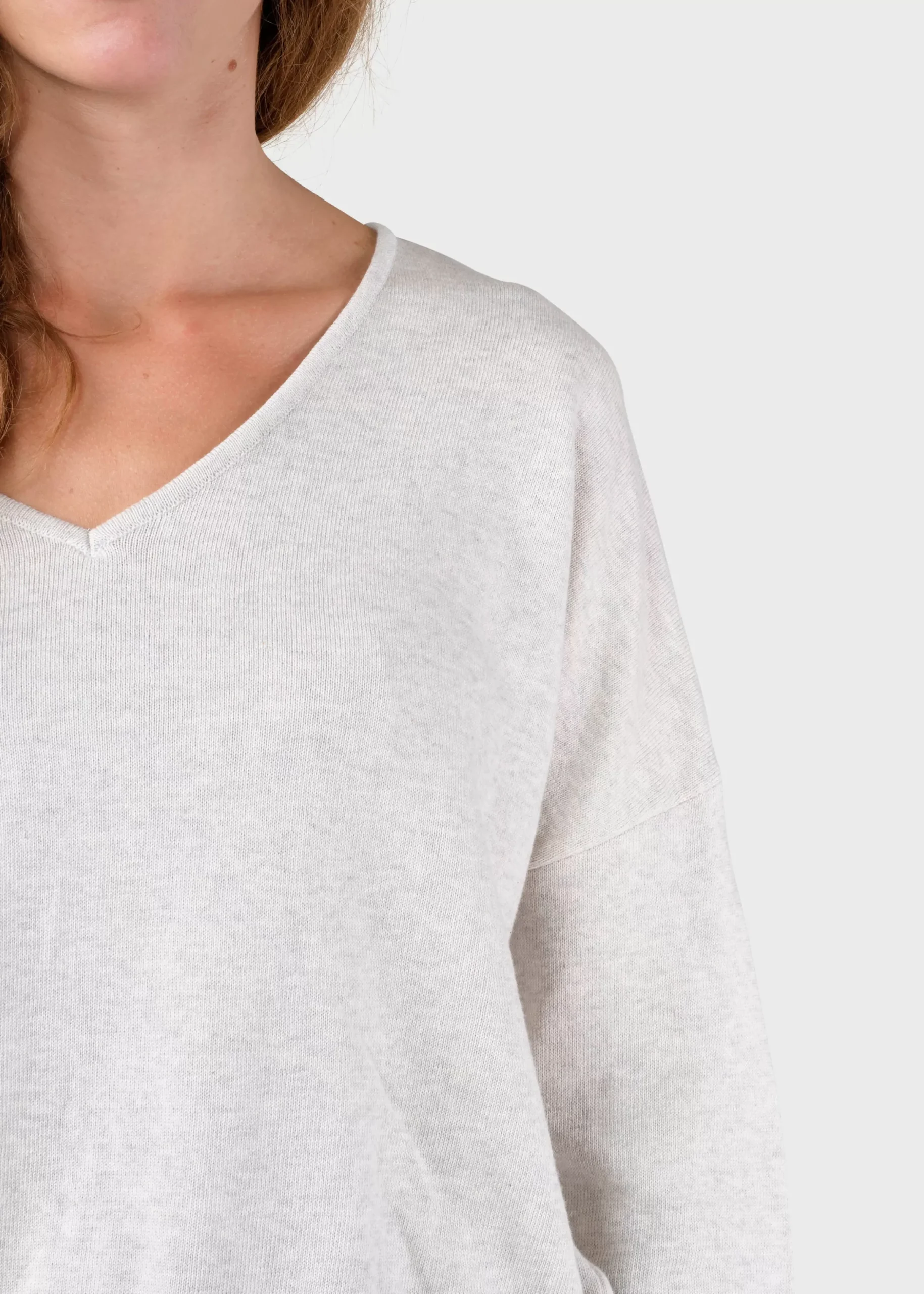 Klitmoller Collective Strick-Randi knit - Cream melange Lemonsorbet