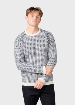 Klitmoller Collective Gebürstete Merinowolle-Rene knit - Cream/navy Navy/cream