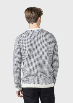 Klitmoller Collective Gebürstete Merinowolle-Rene knit - Cream/navy Navy/cream