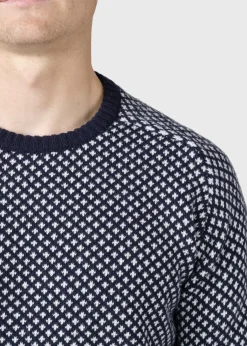 Klitmoller Collective Strick-Rene knit - Navy/cream