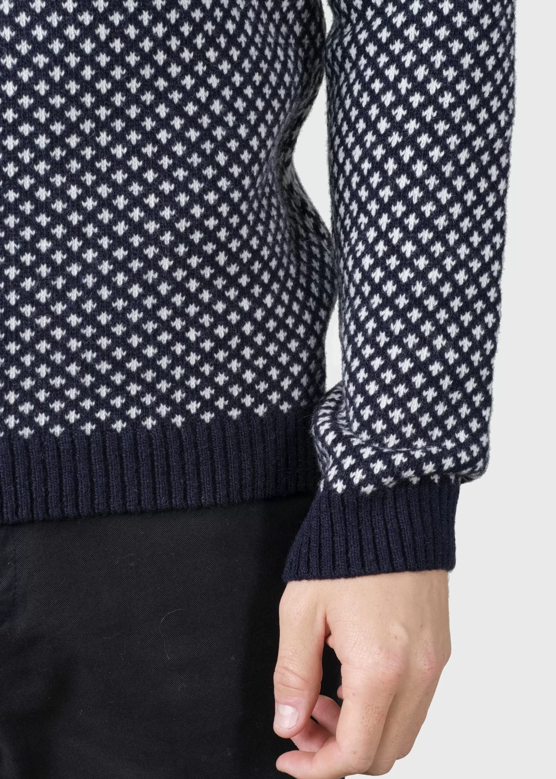 Klitmoller Collective Strick-Rene knit - Navy/cream