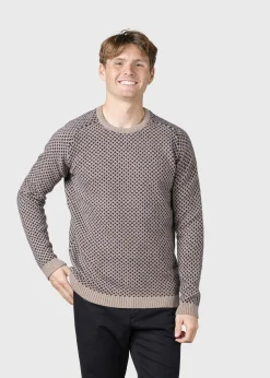 Klitmoller Collective Strick-Rene knit - Sand/navy Navy/cream