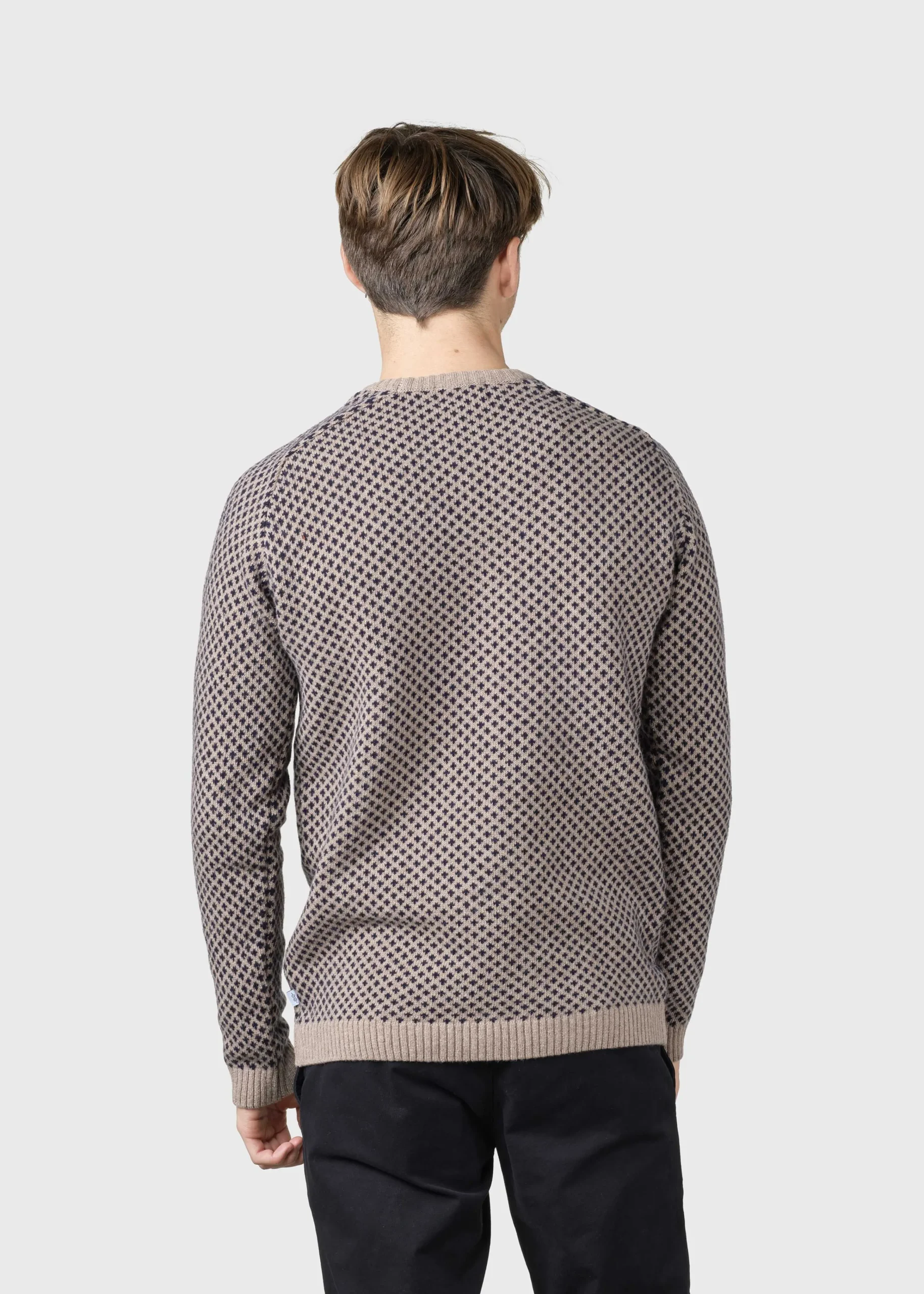 Klitmoller Collective Strick-Rene knit - Sand/navy Navy/cream