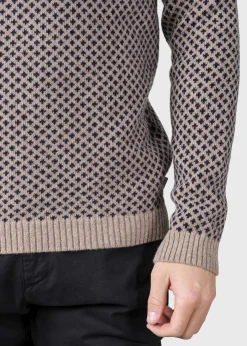 Klitmoller Collective Strick-Rene knit - Sand/navy Navy/cream