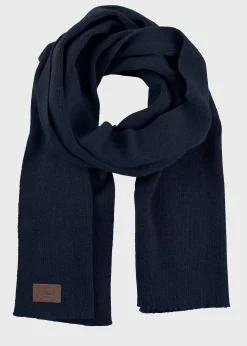 Klitmoller Collective Accessories-Rib scarf - Navy Coffee