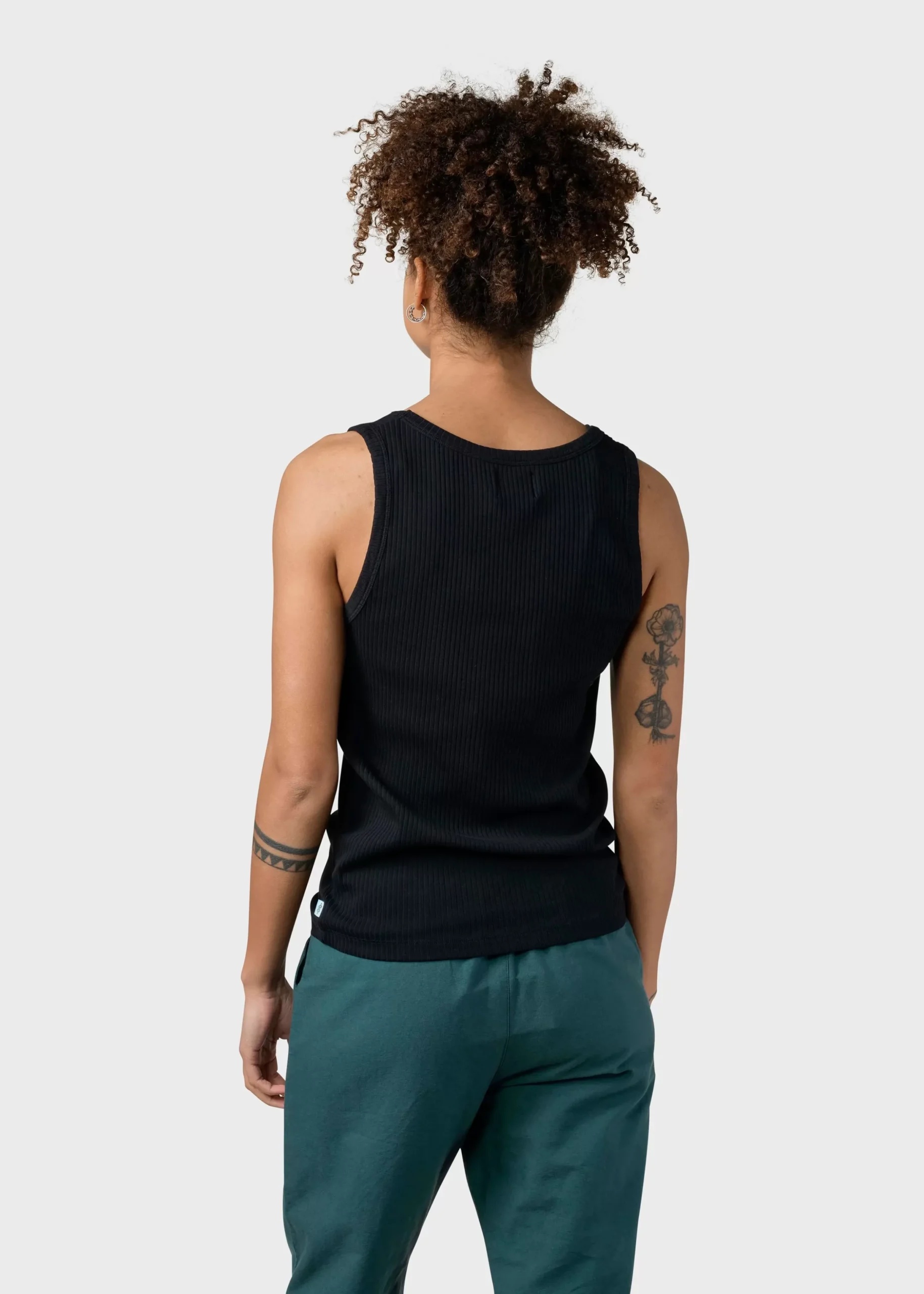 Klitmoller Collective T-shirts-Rib top - Black Lilac
