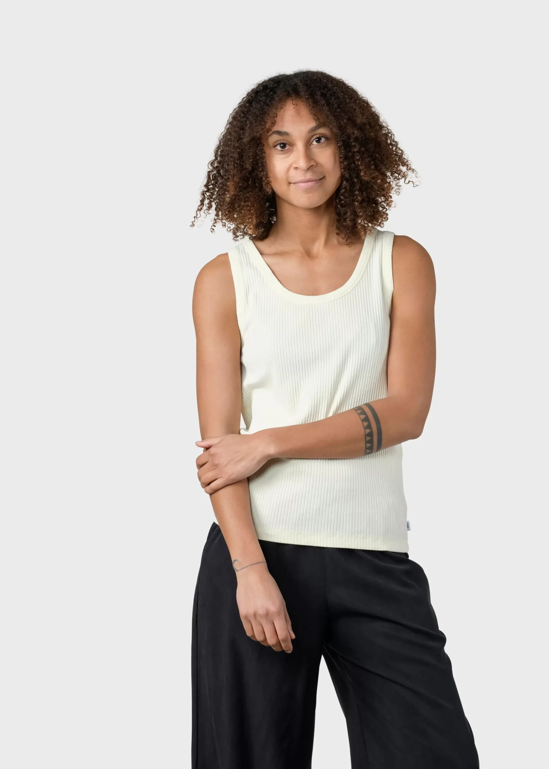 Klitmoller Collective T-shirts-Rib top - Lemon sorbet Lilac