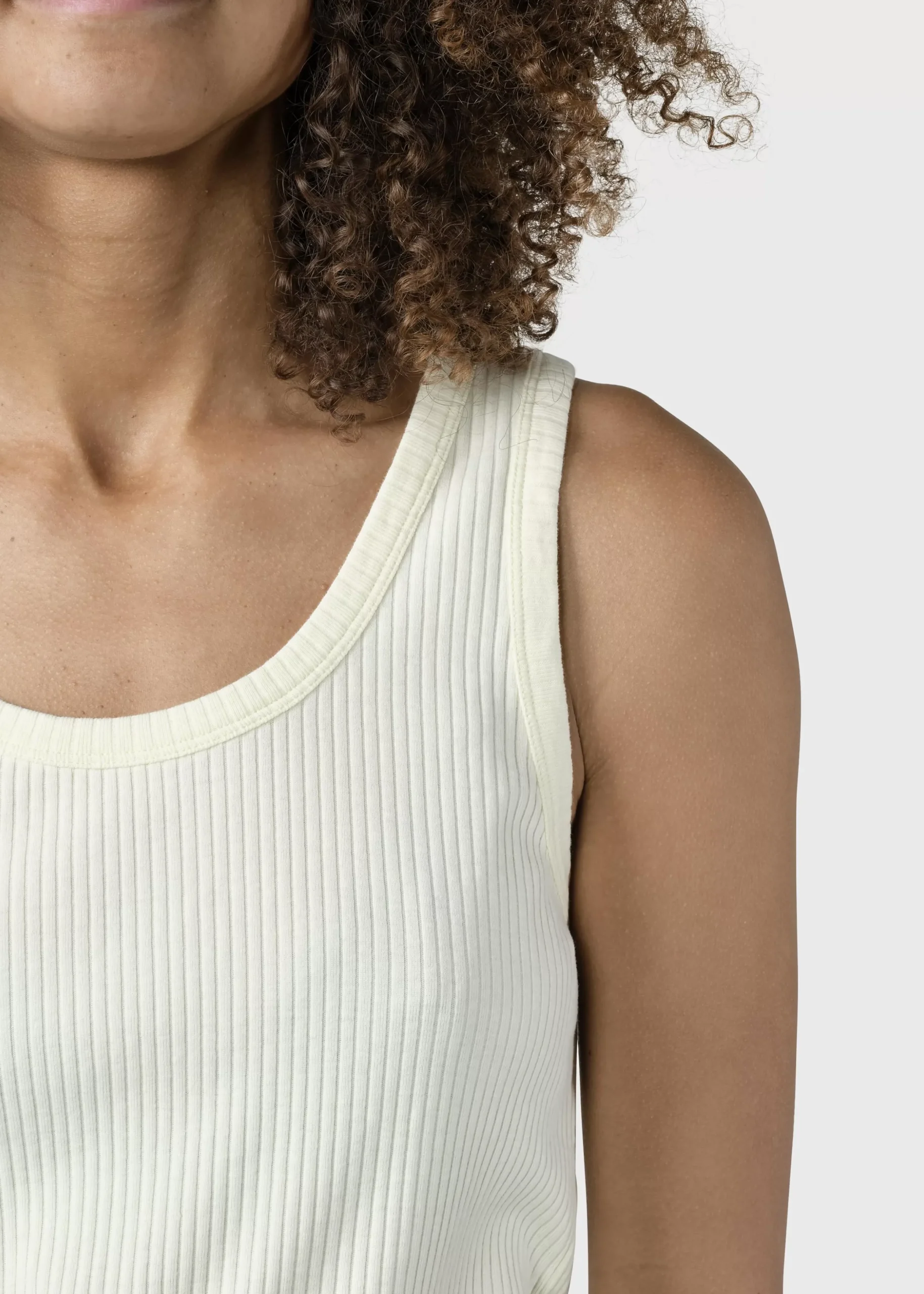 Klitmoller Collective T-shirts-Rib top - Lemon sorbet Lilac
