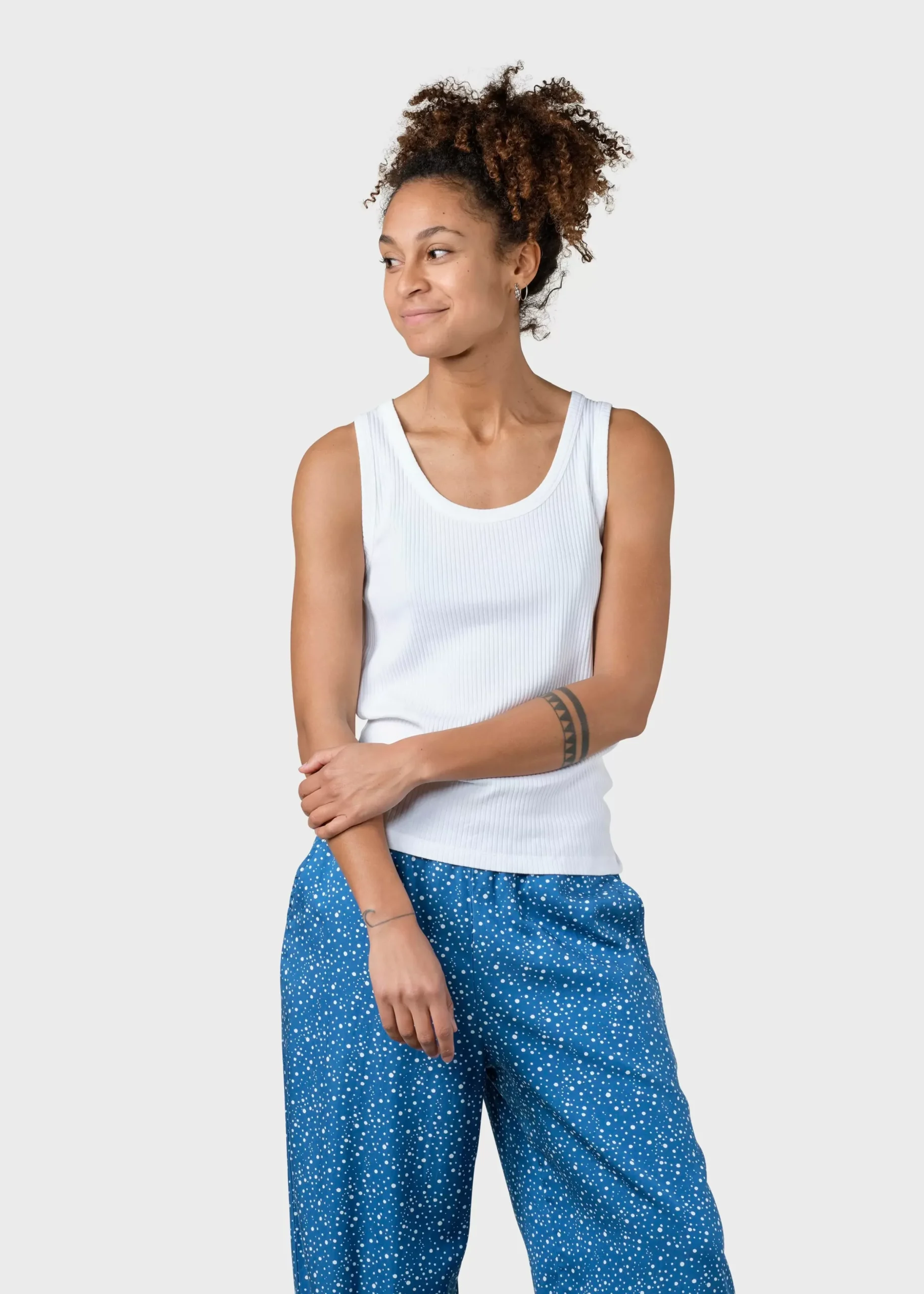 Klitmoller Collective T-shirts-Rib top - White Lilac